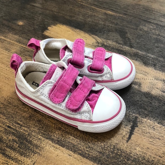 silver velcro converse